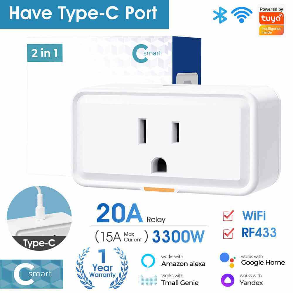 Smart WIFI Plug – Voice Control with Alexa & Google Home, US Standard