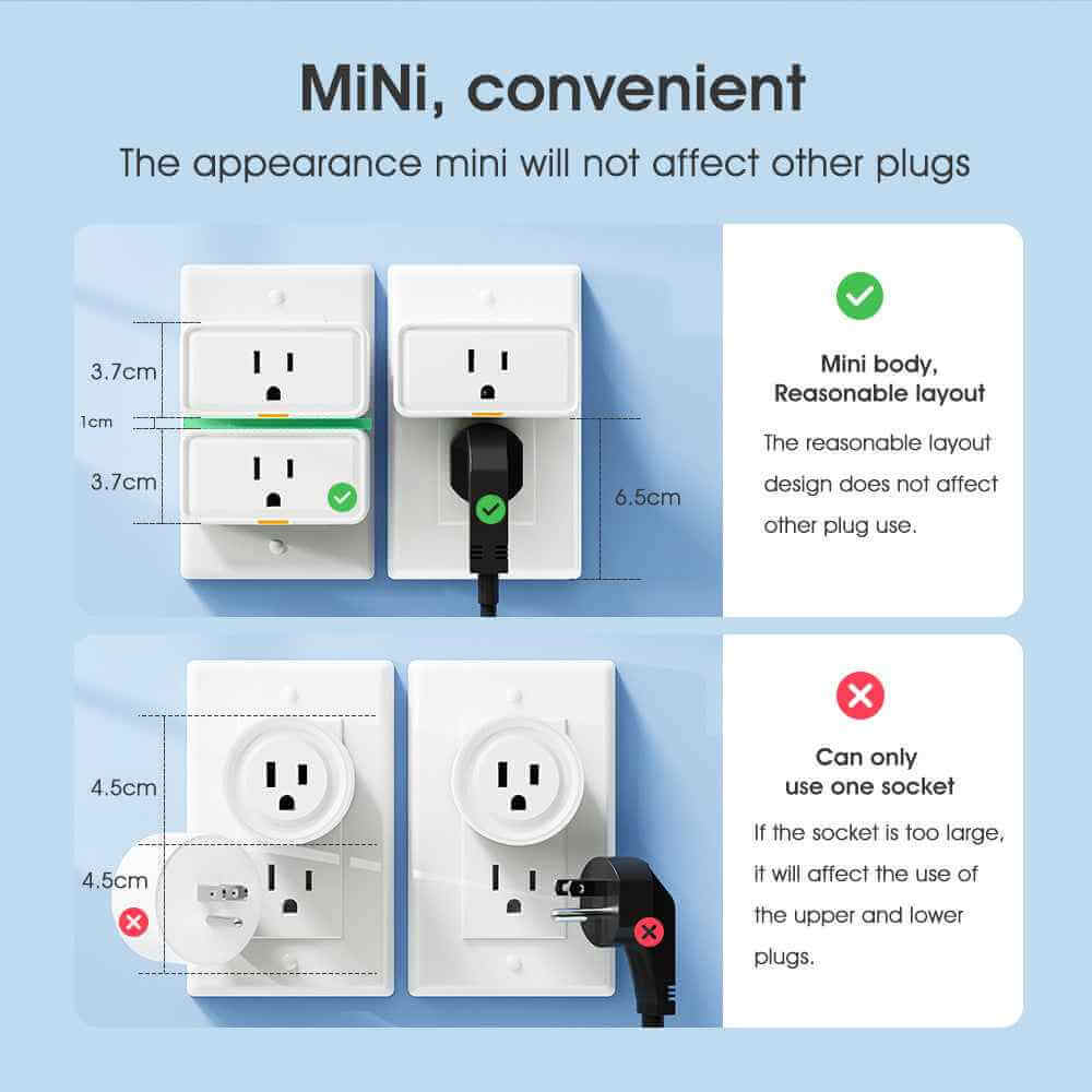 Smart WIFI Plug – Voice Control with Alexa &amp; Google Home, US Standard