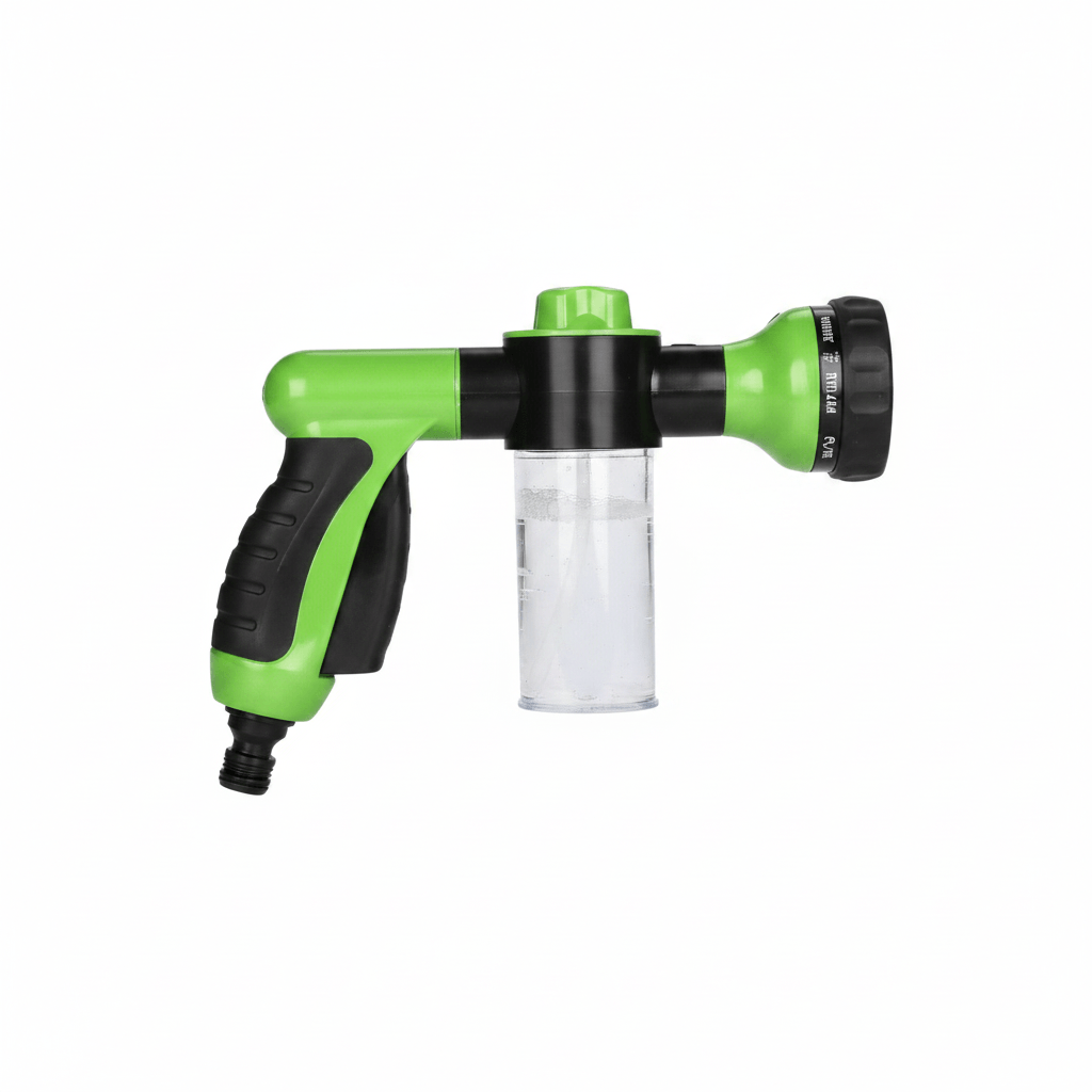 8-Function Dog Bathing Sprayer with Foam Cannon